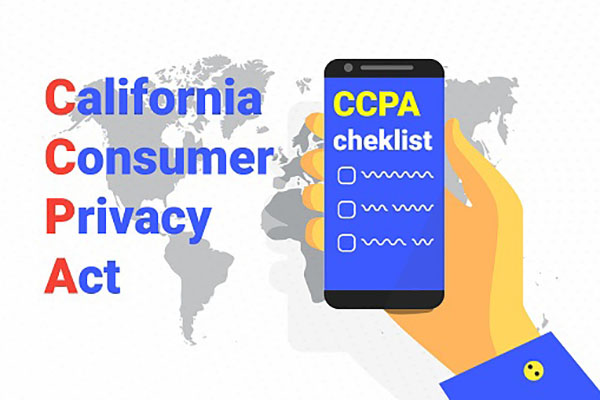 CCPA - California Consumer Privacy Act. vector background. Consumer protection for residents of California, United States. USA data security. Savvy Marketers Using AI Need to Know about New CCPA in Effect on Jan. 1, 2020 1