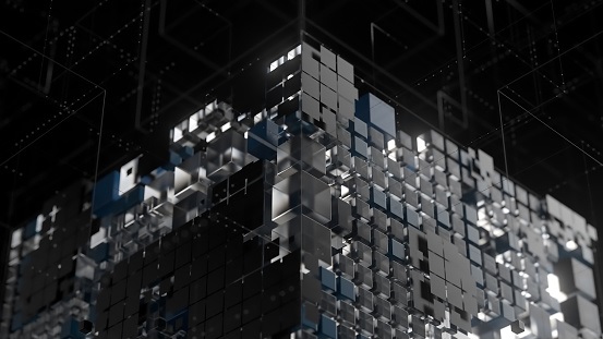 3d render of complex geometry structure. Artificial intelligence concept. Depth of field. Research Into Hardware Aims to Lower Demands and Expense of AI Software 1