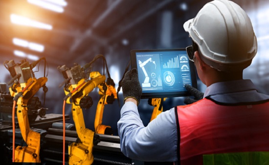 Smart industry robot arms for digital factory production technology